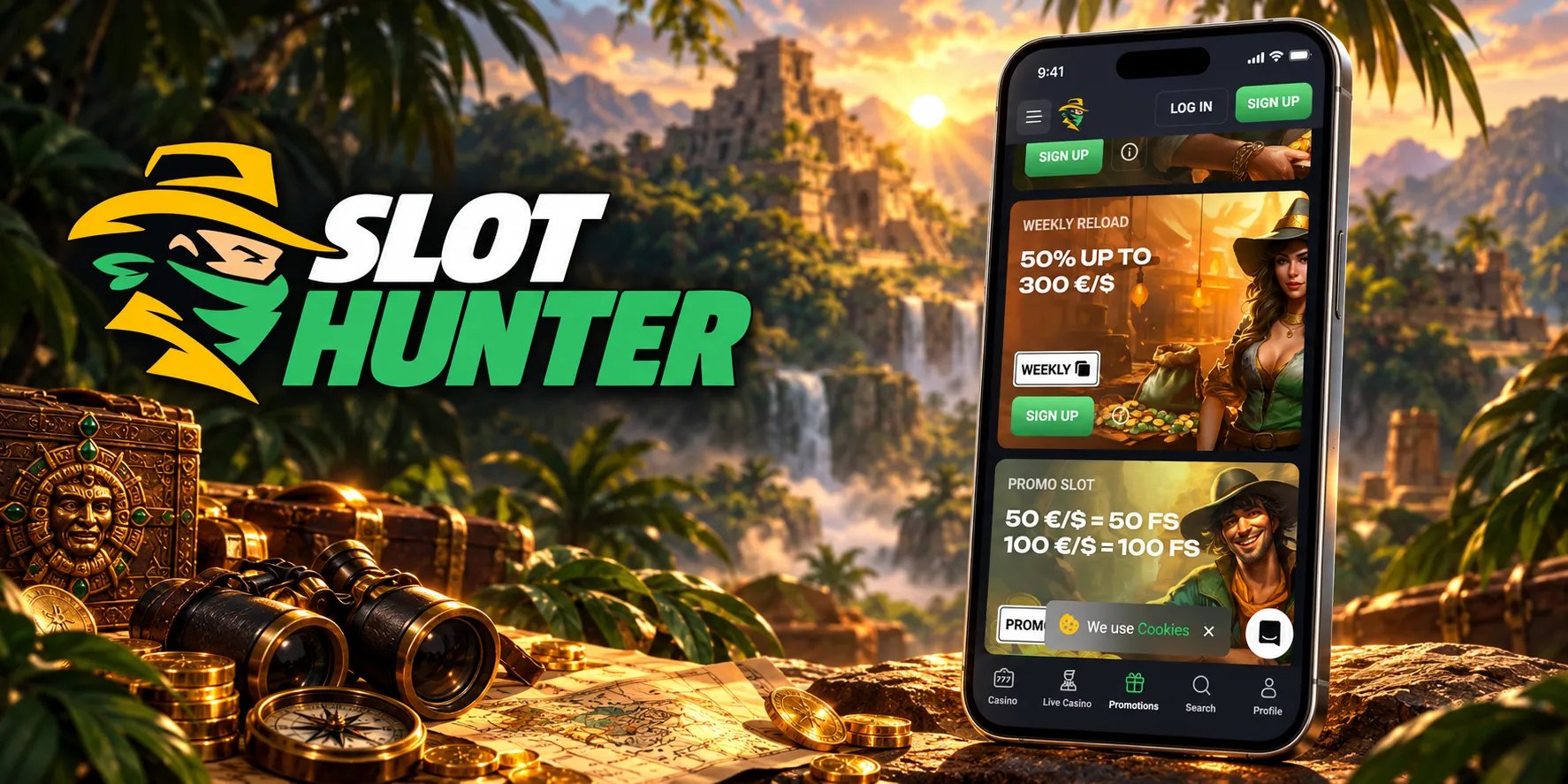 SlotHunter Casino App Screenshot